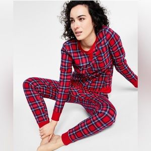 CHARTER CLUB - Women's Printed Plaid Matching
Crewneck Top, Created for Macy's